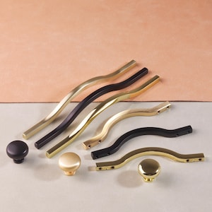 Eenvoudige golf dressoir ladekast handvat trekknop garderobekast keukenkast kastdeurgrepen trekt moderne hardware