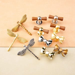 Exquisite Libelle Knäufe Schrank Knauf Chrom Türgriff Kommode Schublade Bogen Knauf Kleiderschrank Griff Gold Schrank Knäufe Zieht Moderne Hardware Bild 2