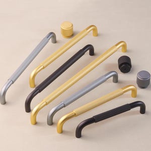 Anti Slip Design Kitchen Cabinet Modern Door Handles Design Dresser Drawer Knobs Pulls Closet Handle Kitchen Cupboard Pull Hardware