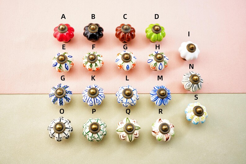 Exquisite Pattern Ball Ceramics Knobs Pulls Dresser Drawer Handles Furniture Cabinet Pull Door Handle Closet Knob Pulls Modern Hardware image 5