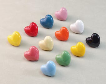 Maniglie per cassettiere e armadietti in ceramica a forma di cuore colorato, maniglie per porte di camerette per bambini, maniglie per armadi, ferramenta moderna per armadietti