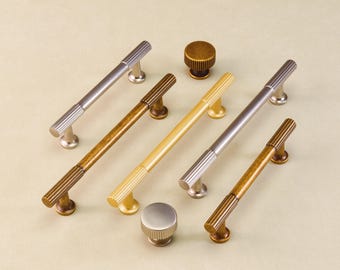Solid T Bar Handles Gold Dresser Knobs Brushed Nickel Drawer Handle Antique Brass Kitchen Cabinet Pull Door Handle Round Knob Cupboard Pulls