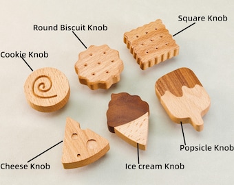 Piękne drewniane gałki w stylu czarnego orzecha, uchwyty do drzwi szafek, bukowe uchwyty do szuflad komód, okrągłe gałki do szafek kuchennych, nowoczesne okucia