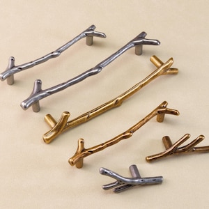 Enkla grenhandtag svarta byråknoppar skåphandtag guldfärgade knoppar garderobshandtag kromade köksskåpsdörrhandtag