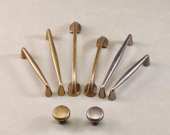 Puxadores de armário em latão antigo prateado, puxadores redondos, puxadores rústicos para armários, puxadores para cômodas, puxadores para gavetas, puxadores retrô para portas de cozinha, puxadores para armários.