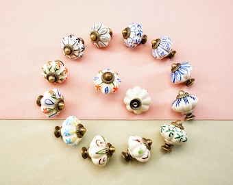 Exquisite Pattern Ball Ceramics Knobs Pulls Dresser Drawer Handles Furniture Cabinet Pull Door Handle Closet Knob Pulls Modern Hardware