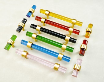 T-Knob Transparent Colorful Handles Dresser Drawer Handle Kitchen Cabinet Pull Door Handles Closet Knob Closet Cupboard Pulls Knobs Hardware