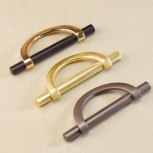 Unique Semicircle Handles Dresser Pulls Drawer Handles Gold Kitchen Cabinet Pulls Door Handles Closet Knobs Pulls Pearl Grey Modern Hardware