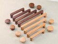 Natural Wood Handles Black Walnut Beech Knobs Pulls Kitchen Door Handles Cabinet Door Handle Closet Knob Dresser Drawer Pull Modern Hardware product logo