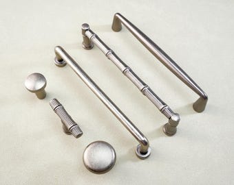 Retro Antique Silver Cupboard Pulls Dresser Dresser Handles Drawer Pull T Knobs Handles  Kitchen Cabinet Pull Rustic Wardrobe Knob