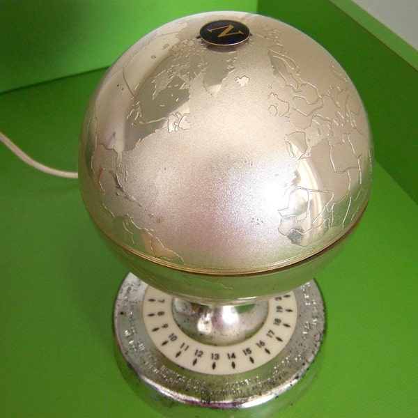 vintage mid century globe desk lamp