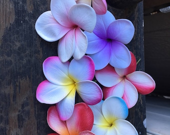 REAL TOUCH plumeria flower hairpick - pick your color