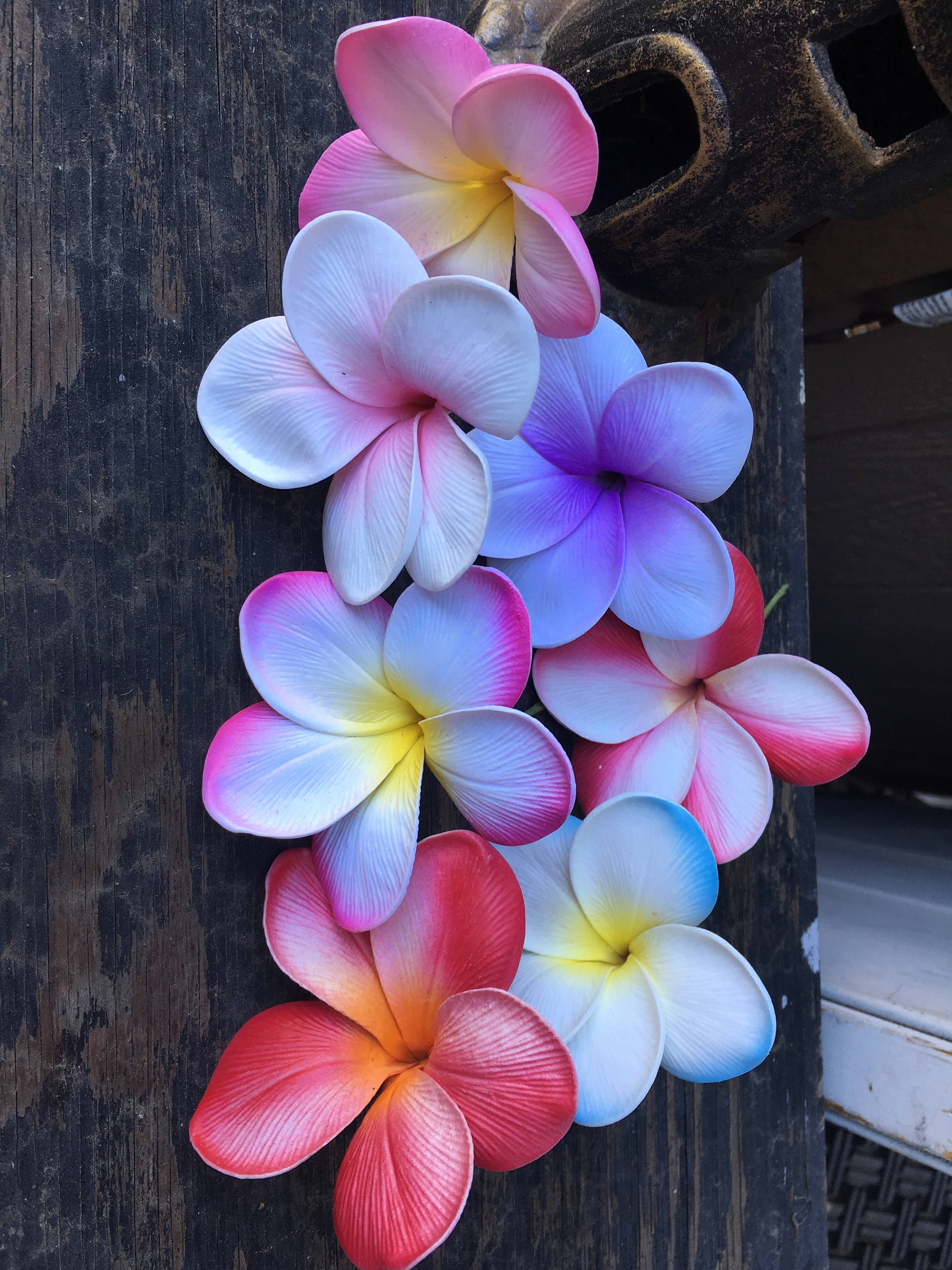 REAL TOUCH Plumeria Flower Hairpick Pick Your Color Etsy