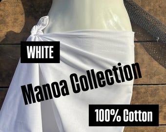 Manoa Collection 100% Cotton Pareu - White