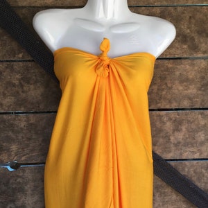 Tahitian Pareu MANGO no fringe pareo