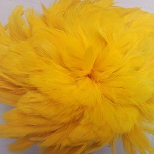 GOLDEN YELLOW Rooster Schlappen 3-5inches long
