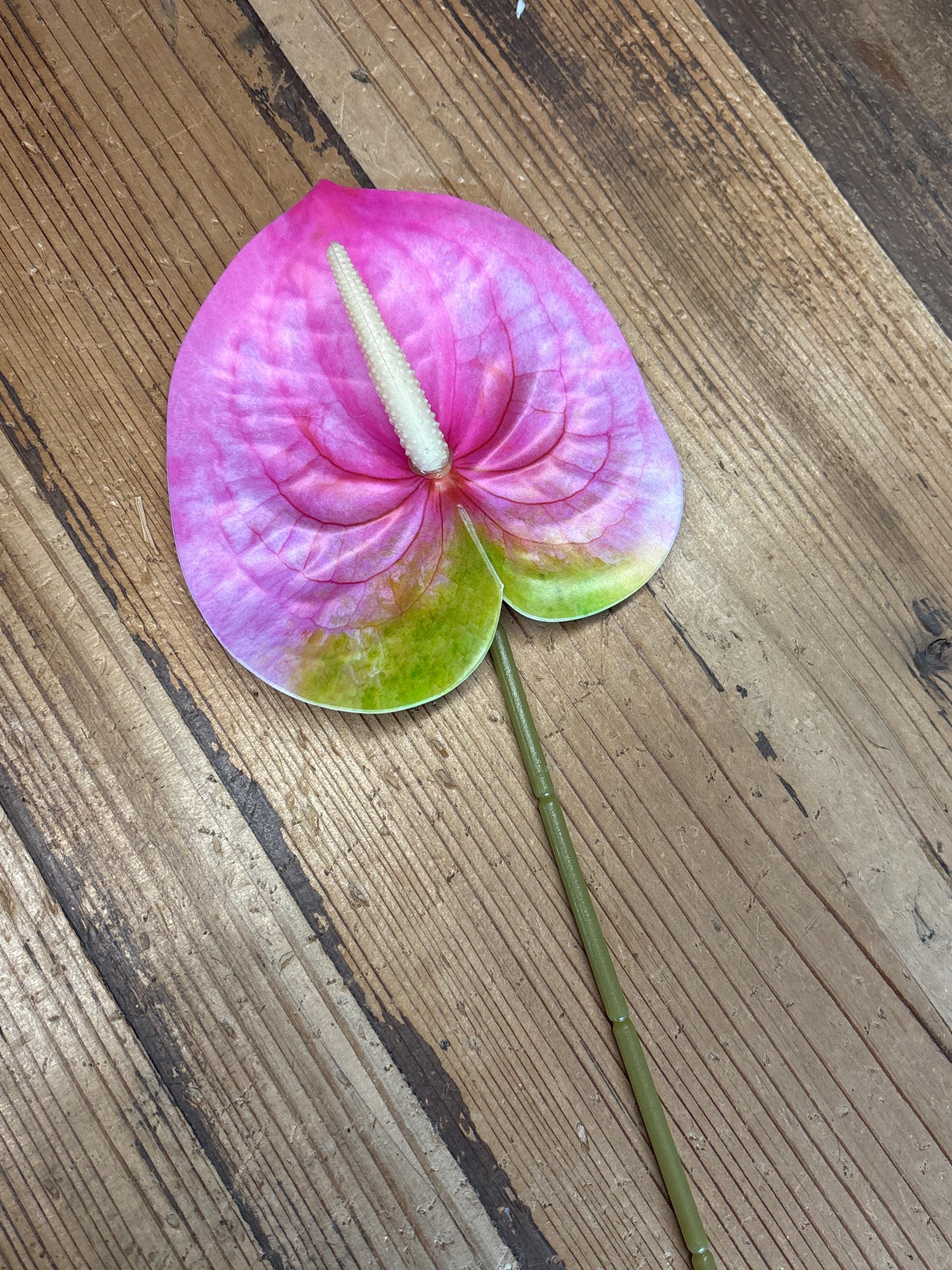 Real Touch Anthurium Hair Pick Flower Stem - Etsy