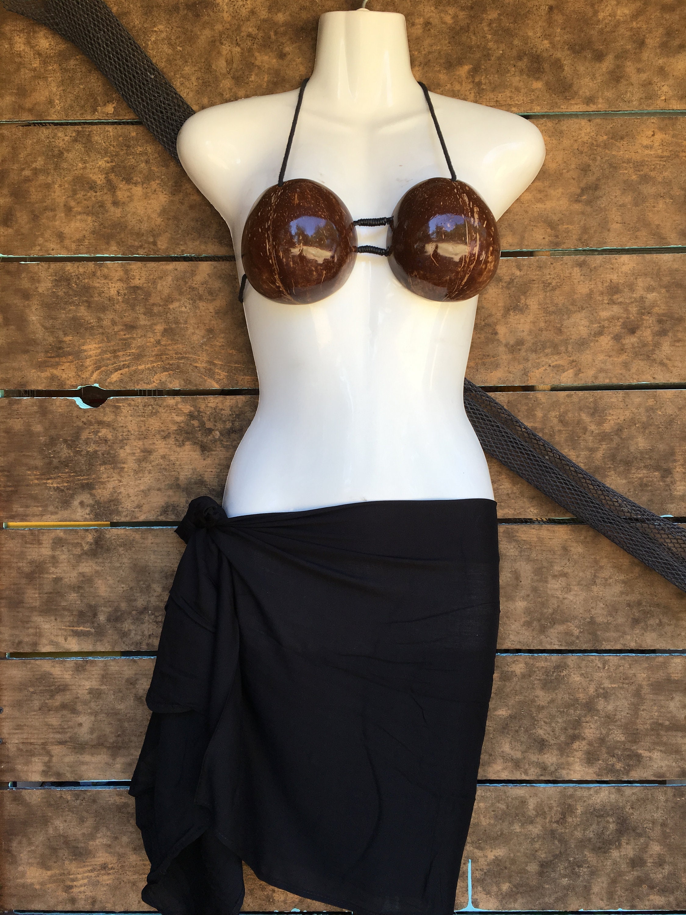 Womens coconut bra costume accessories female halloween ba587