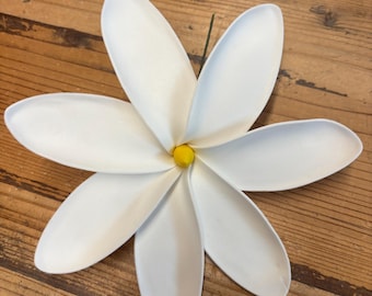 Foam GIANT 7” TIARE MANOI flower hair pick