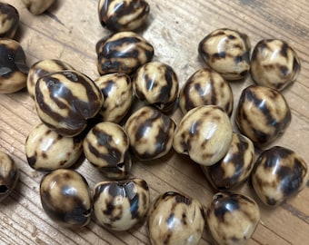 Loose Kukui Nuts 32 pack TIGER BROWN/TAN