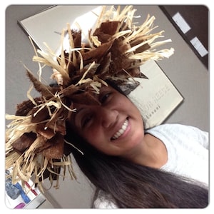 Tapa Coconut Fiber and Raffia lei upo&#39;o