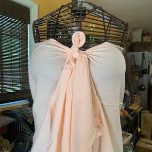 Tahitian Pareu LITE PEACH no fringe