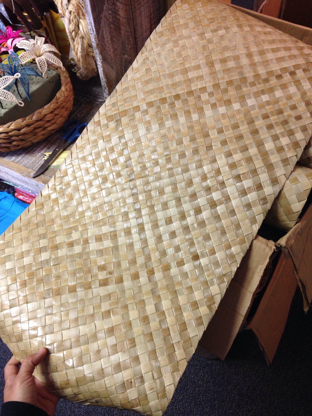 Woven Lauhala Mat for Tall Headpieces Etsy