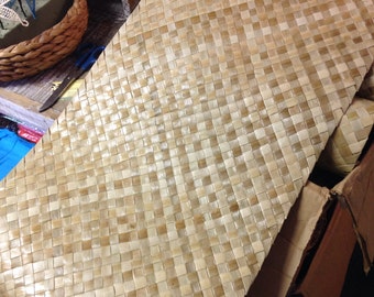 Woven Lauhala Mat for tall headpieces 10”