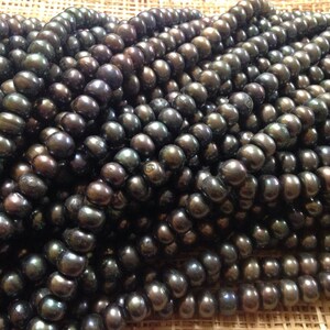 Fresh Water Black Potato Pearl Strand