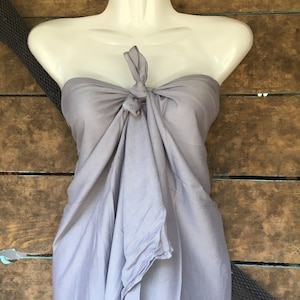 PAREU -LITE GRAY no fringe pareo