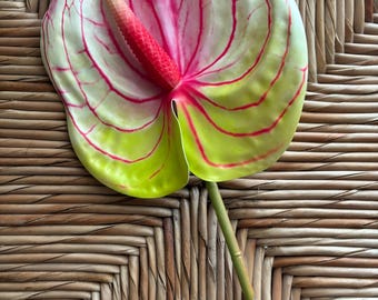 Tropical Luau Foam Flower Hair Accessory (1 Red or Purple Anthurium) - Etsy
