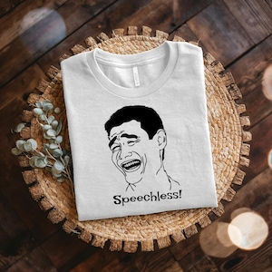 Speechless Yao Ming Meme T-Shirt, Funny Unisex Tee, Cotton Gift for Meme Lovers