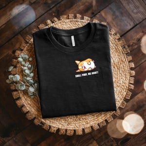 T-shirt Corgi Small Paws Big Heart | Grappig, schattig, stijlvol uniseks T-shirt | Perfect Dog Lover Gift, katoenen top voor mannen en vrouwen, dierenprint