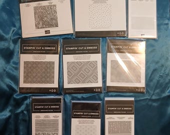Stampin Up! Embossing folders. NEVER USED. You Pick!