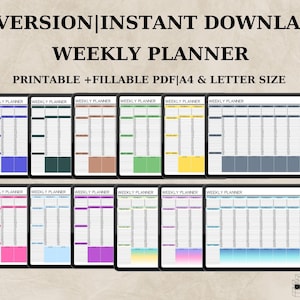 Digital Weekly Planner PDF | Minimalist Goodnotes & iPad Planner | Monday Start | Undated Schedule