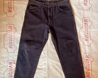 Vintage 90s Wrangler Jeans: Dark Brown Cotton, Made in USA