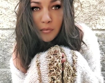 Cardigan elegante in stile boho, cardigan da donna in pizzo