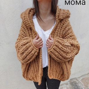 100% Handmade cardigan, Women boho style, cardigan knitting, Sweater knit handmade, Roba knit women sweater,