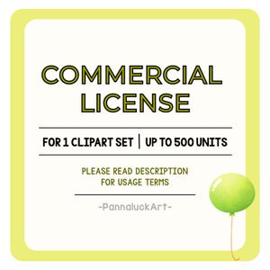Commercial License – For 1 Clipart Set (Up to 500 Units)