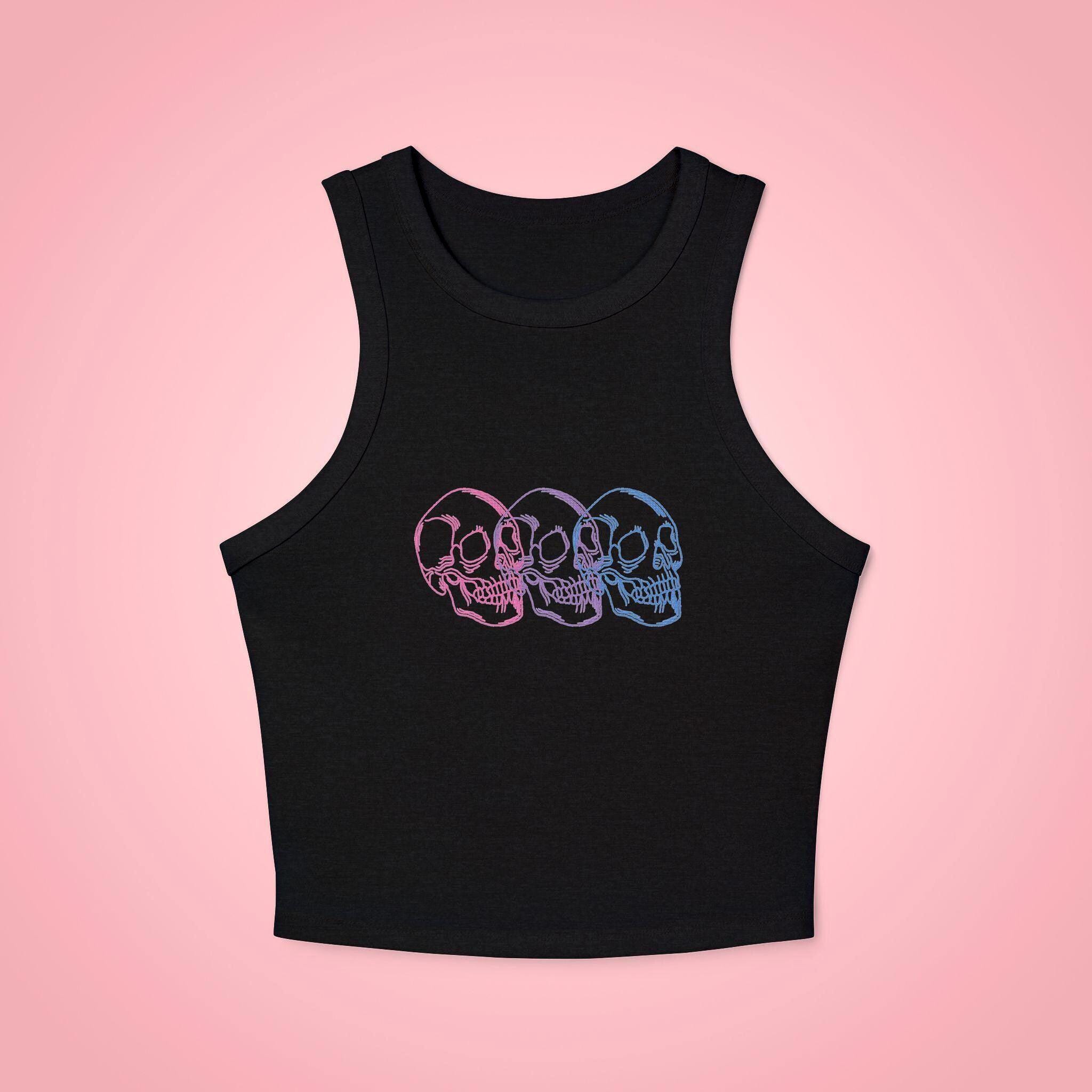 Skull Tank Top Y2k - Etsy