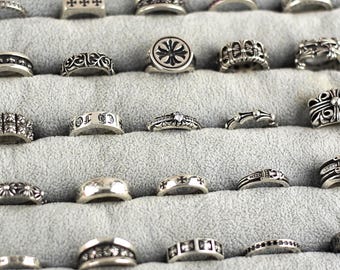 CH In Box 925 Silver Cemetery Zircon Croix bagues en argent Bague poignard homme femme couple neutre Bague punk y2k opium Bijoux de créateur gothique