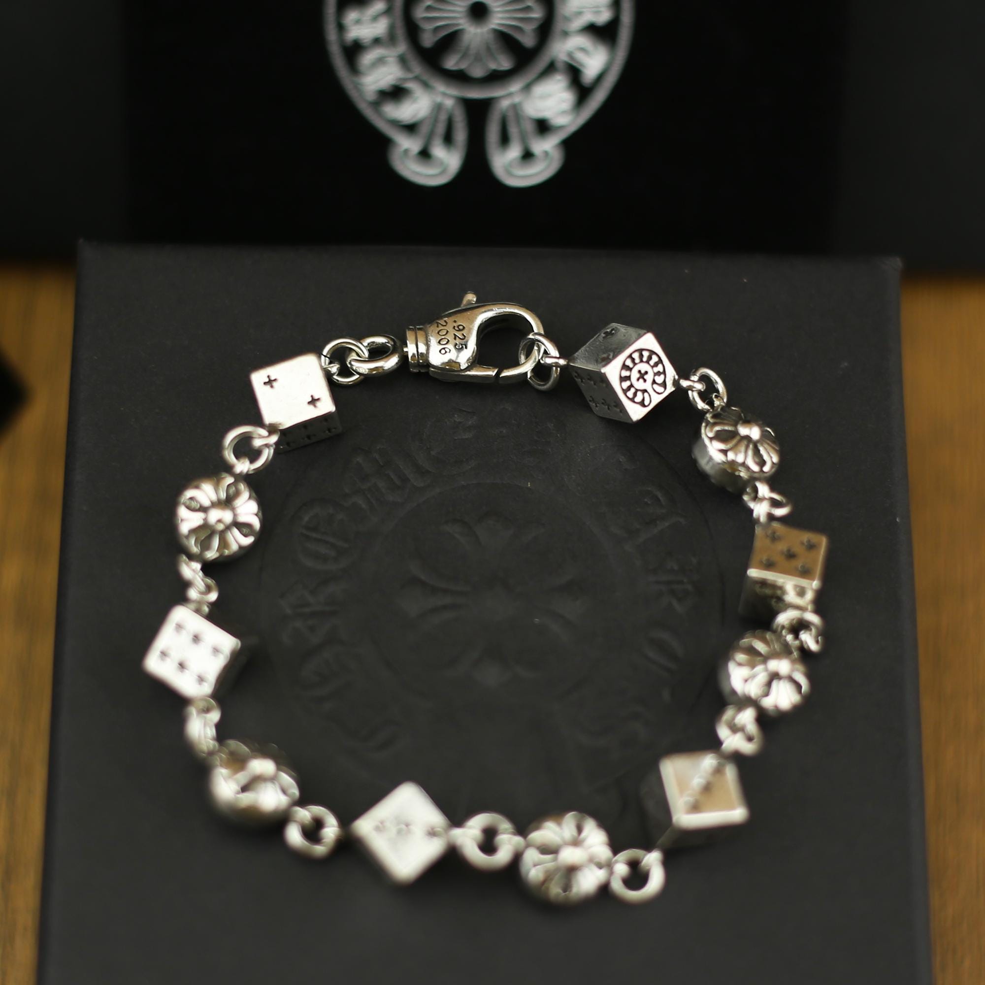 Chrome Hearts Dice Cross Bracelet - Etsy Chrome Hearts Dice Cross Bracelet - Etsy
