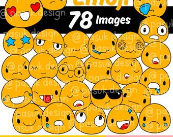 Emoji Clip Art Emotions Face Clipart Set3