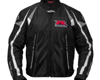 Blouson moto Suzuki GSX-R : équipement de course pour moto de sport