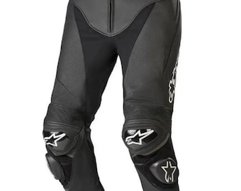 Pantalones/pantalones de cuero de vaca originales Alpinestars Missile V3 hechos a mano para motocicleta.