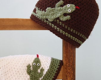 Lizard Hat,Salamander, Gecko, Crochet Beanie, Boys, Girls, Men, Women, Holiday Gift, Animal Beanie, Crochet Lizard, Funny Hat, Children Gift