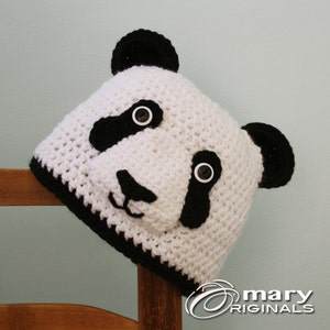 Panda Bear Hat, Bear Hat, Animal Hat, Crochet Beanie, Winter Hat, Men, Women, Boys, Girls, Holiday Gift, Halloween Costume, Crochet Panda