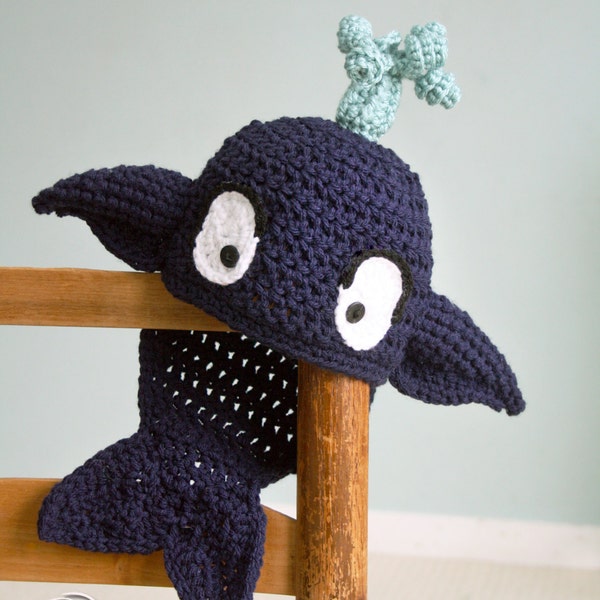 Whale Hat, Crochet Beanie, Fish Hat, Men, Women, Boys, Girls, Holiday Gift, Halloween Costume, Children's Clothing, Baby Shower Gift, Funny