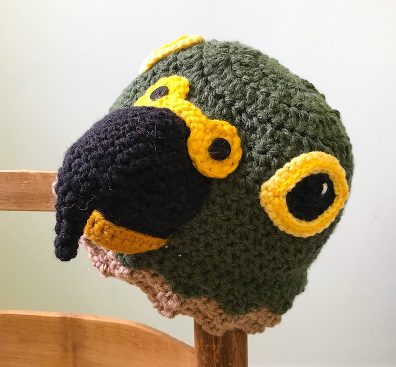 Kea Parrot Hat, Beanie, Crochet, Accessories, Clothing, Men, Women, Boys, Girls, Bird, Gift, Christmas, Halloween, Costume, Winter, Gag Gift image 6