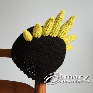 Spiked Mohawk Hat, Crochet Beanie, Punk Hat, Punk Rock, Boy&#39;s Clothing, Girl&#39;s Clothing, Mohawk Hat, Spike Hat, Photography Prop, Punk Baby